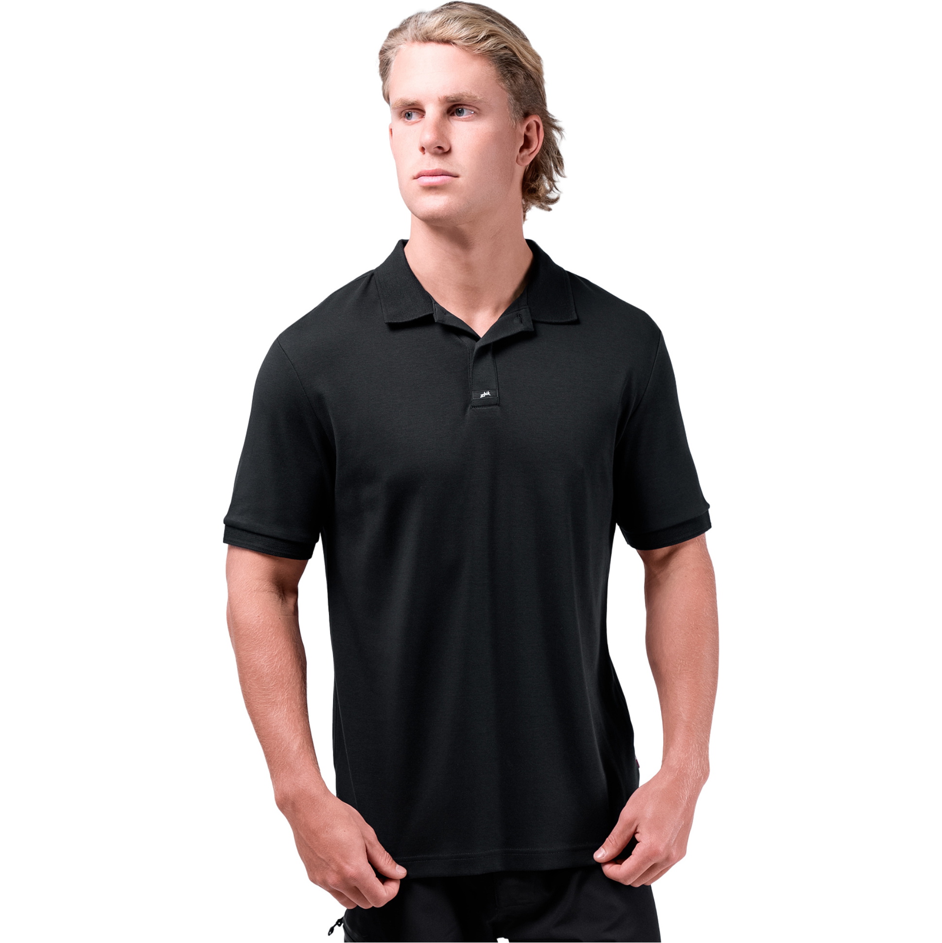 Zhik Hombres Polo De Algodón Pima POL-0170-M-BLK - Black